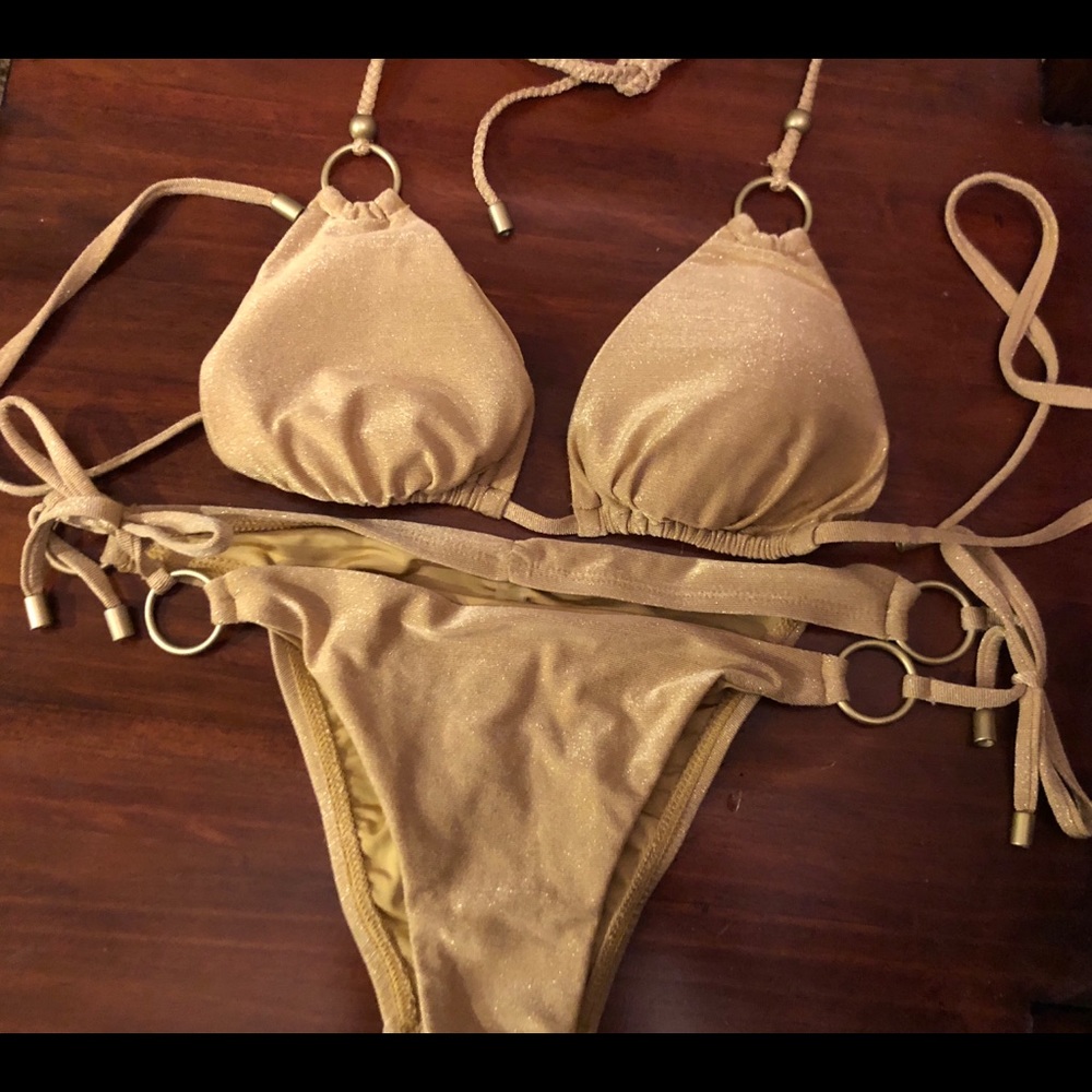 Vitamin A Gold Bikini Set